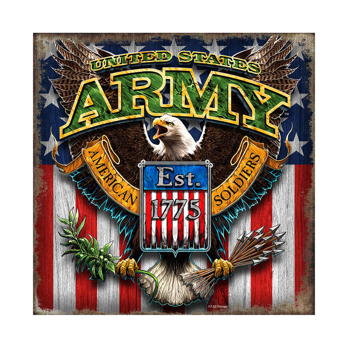 Army Fighting Eagle 10 x 10 inch Wall Sign