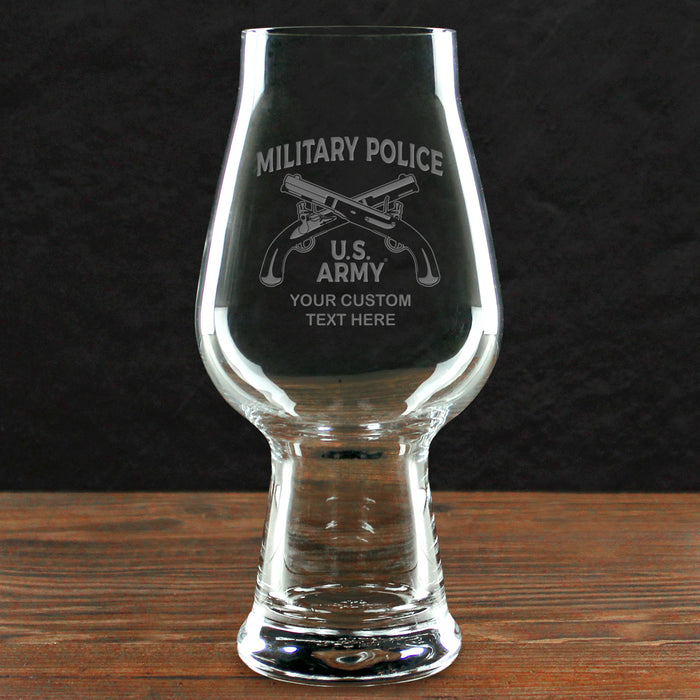 US Army 'Build Your Glass' Personalized 18.25 oz. Luigi Bormioli IPA Glass