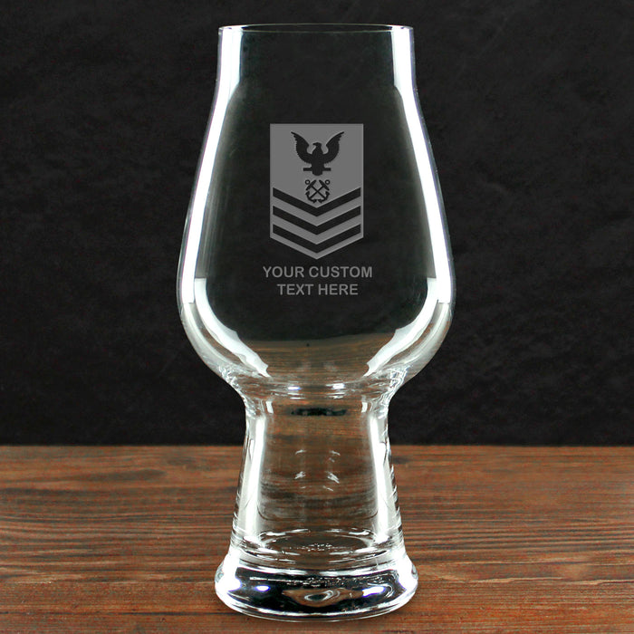 US Navy 'Build Your Glass' Personalized 18.25 oz Luigi Bormioli IPA Beer Glass