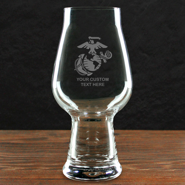 US Marine Corps 'Build Your Glass' Personalized 18.25 oz. Luigi Bormioli IPA Glass