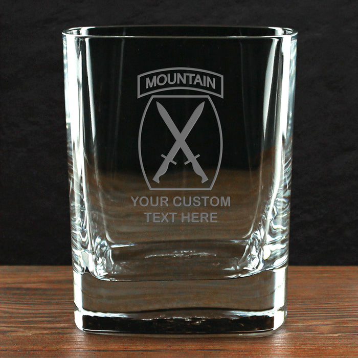 US Army 'Build Your Glass' Personalized 11.5 oz. Square Double Old Fashioned Glass