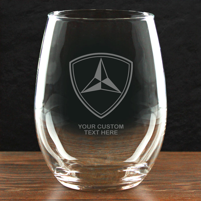 USMC 'Build Your Glass' Personalized 21 oz. Stemless Wine Glass
