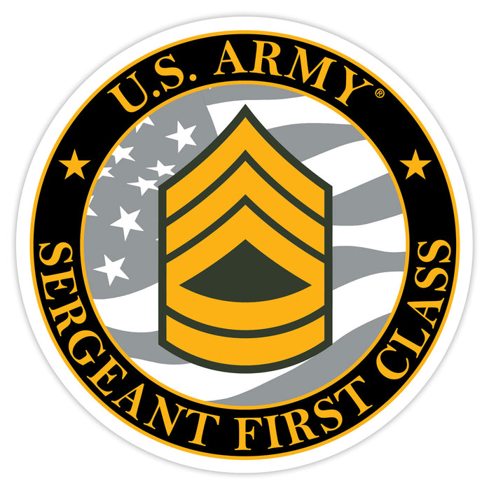 US Army E-7 Sergeant First Class 3.5" Decal by 7.62 Design