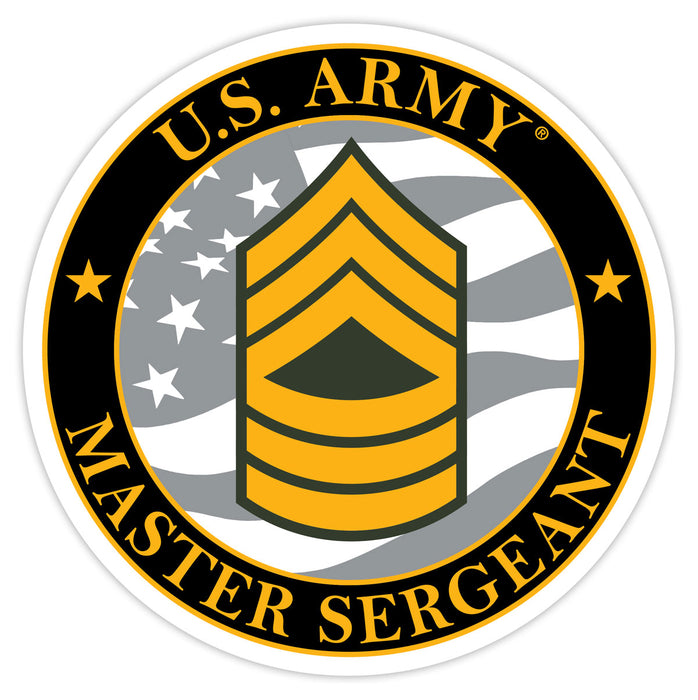 US Army E-8 Master Sergeant 3.5" Decal by 7.62 Design
