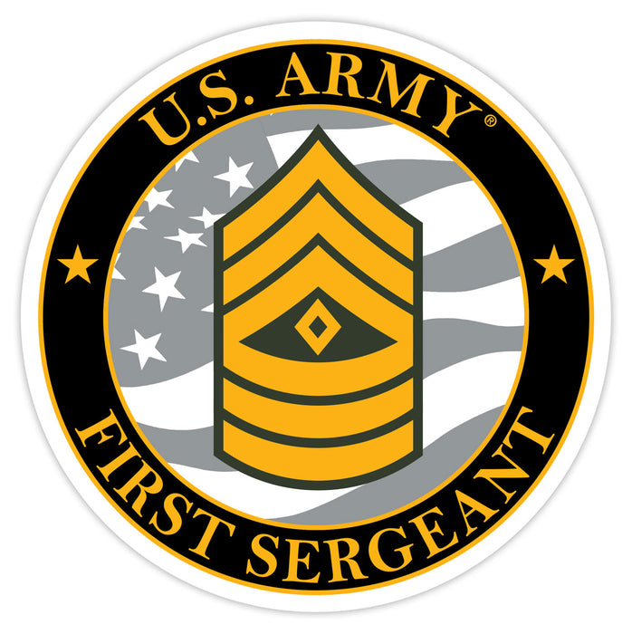 US Army E-8 First Sergeant 3.5" Decal by 7.62 Design