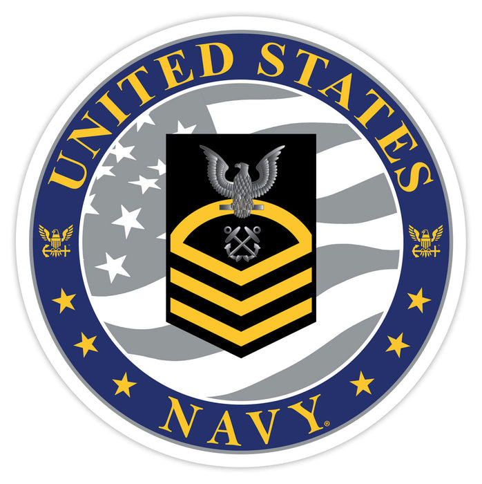 US Navy E-7 Chief Petty Officer 3.5" Decal by 7.62 Design