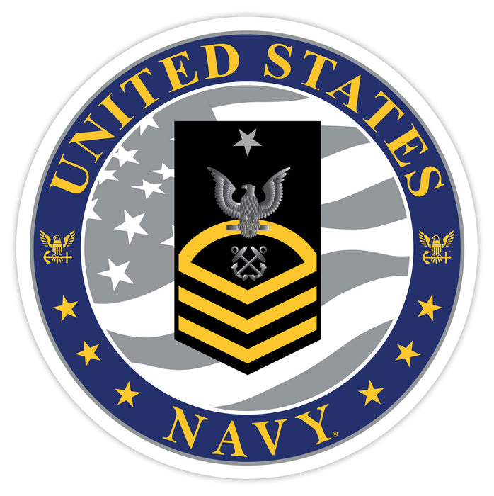 US Navy E-8 Senior Chief Petty Officer 3.5" Decal by 7.62 Design