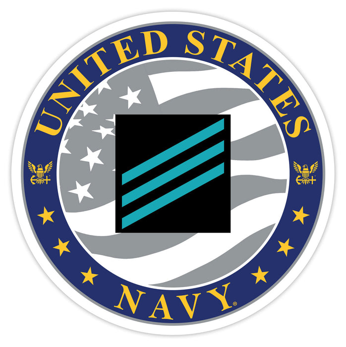 US Navy E-3 Constructionman 3.5" Decal by 7.62 Design