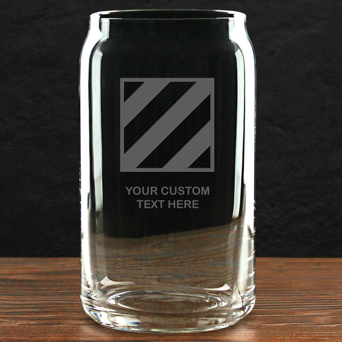 US Army 'Build Your Glass' Personalized 16 oz. Beer Can Glass