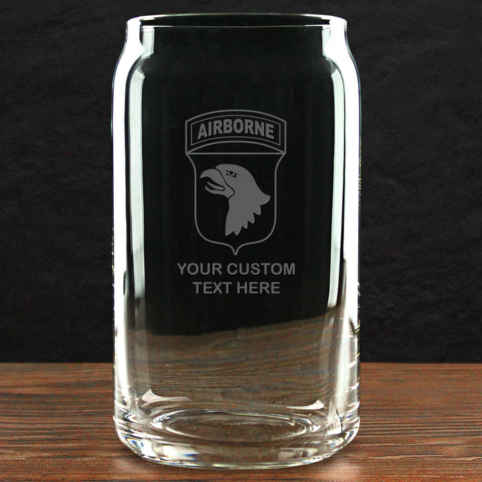 US Army 'Build Your Glass' Personalized 16 oz. Beer Can Glass