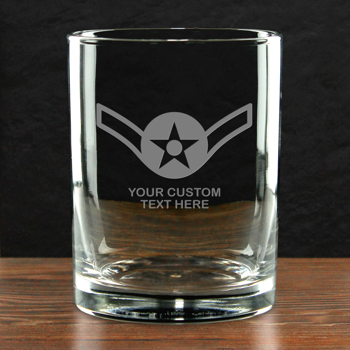 US Air Force 'Build Your Glass' Personalized 14 oz. Double Old Fashion