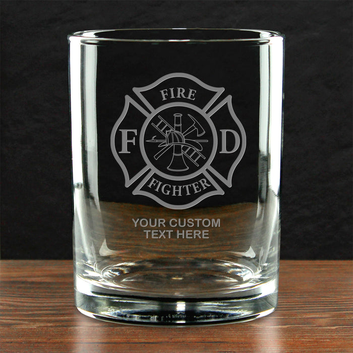 Firefighter Personalized 14 oz. Double Old Fashioned Glass