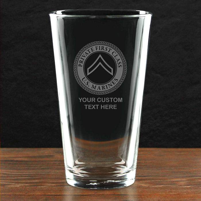 Beer Label Personalized Printed 16oz Beer Can Glass