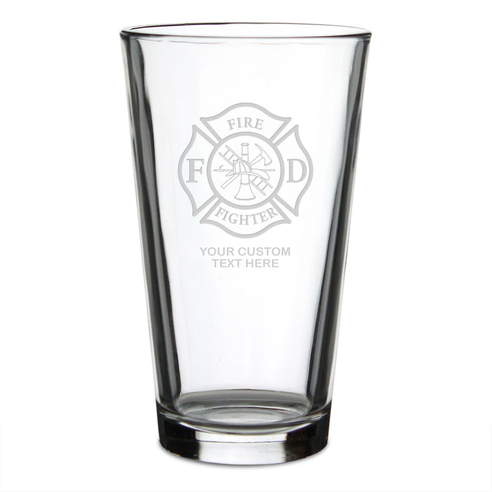Firefighter  Personalized Pint Glass