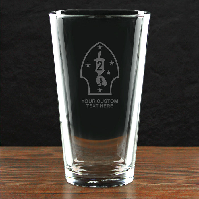 USMC 'Build Your Glass' Personalized 16 oz. Pint Glass