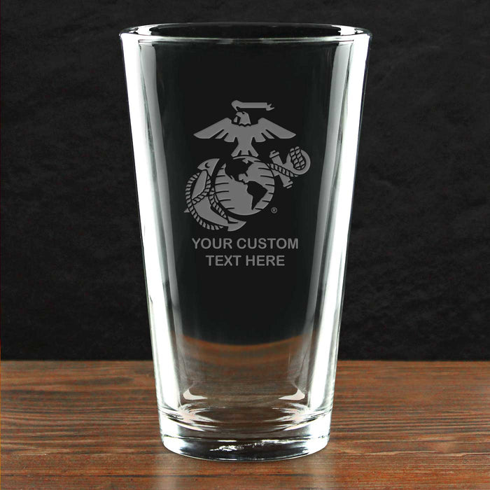 USMC 'Build Your Glass' Personalized 16 oz. Pint Glass