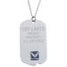 US Air Force 'Off Limits' Crest Craft Dog Tag Necklace- 7.62 Design