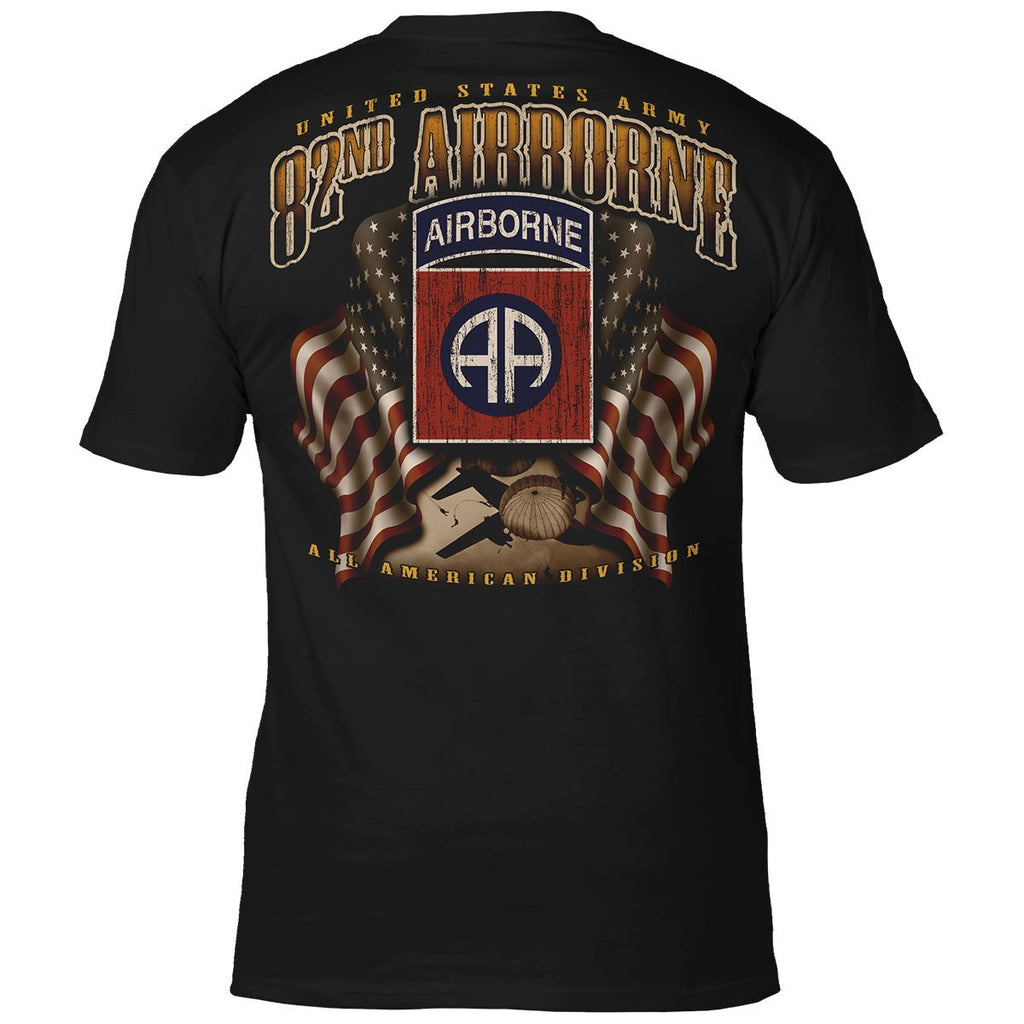 82nd Airborne Army Triblend T-Shirt - Regular Fit Men's Shirt, Includes 3 Free Decals!