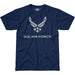 US Air Force 'Flight' 7.62 Design Battlespace Men's T-Shirt Navy- 7.62 Design