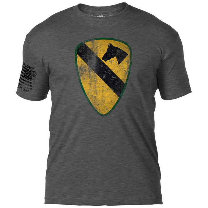 Army 1st Cavalry 'Distressed' 7.62 Design Battlespace Men's T-Shirt- 7.62 Design