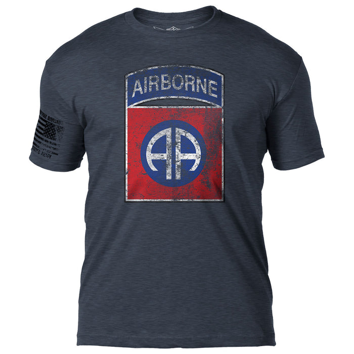 Army 82nd Airborne 'Distressed' 7.62 Design Battlespace Men's T-Shirt- 7.62 Design