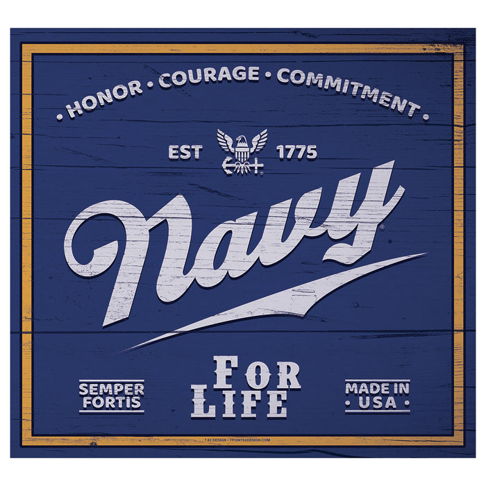 USN For Life 12 x 13 inch Wall Sign