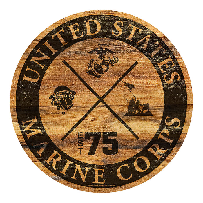 USMC Logo V2 12 inch Round Sign