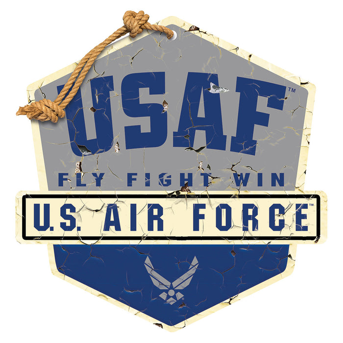 USAF Fly Fight Win Badge 20 x 20 inch Sign