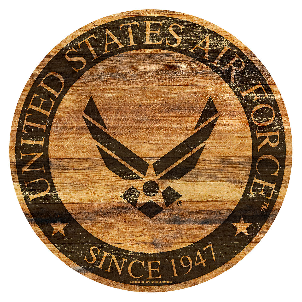 USAF Logo 12 inch Round Sign — 7.62 Design