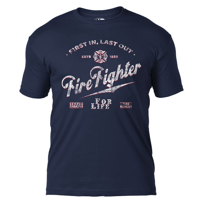 Firefighter For Life Black Ink Premium Men's T-Shirt