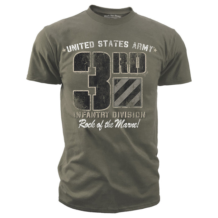 US Army 3rd Infantry - Retro - Black Ink Mens T-Shirt