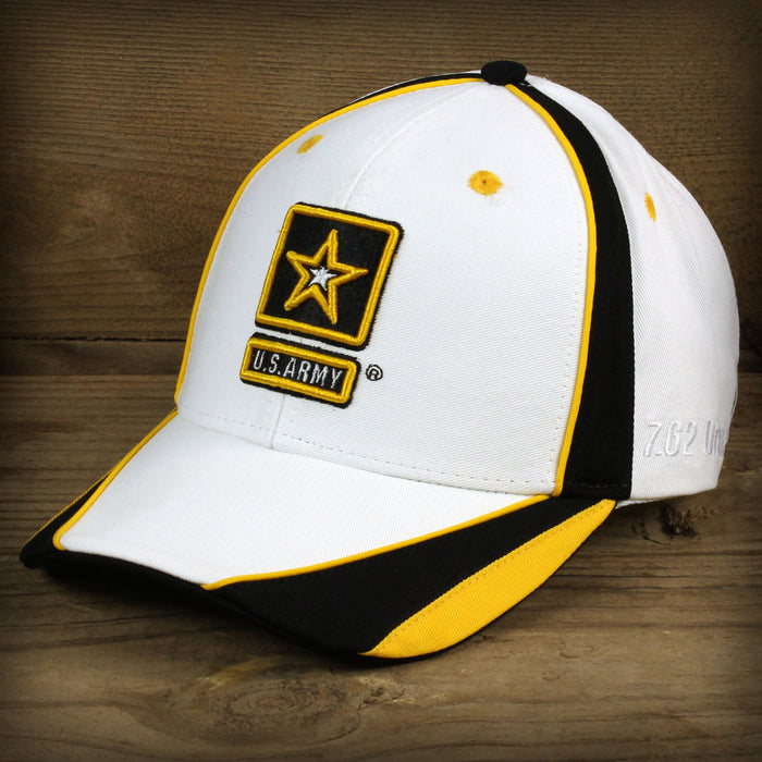 US Army Logo Twill Hat - White