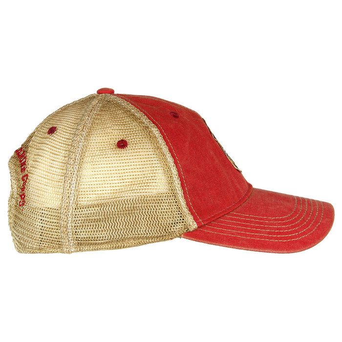 USMC 'Eagle, Globe, and Anchor' Vintage Trucker Hat - Red