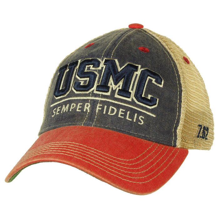 YOUTH USMC Semper Fidelis Vintage Trucker Hat