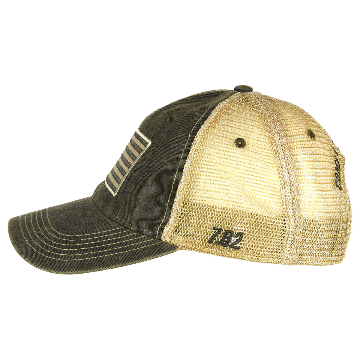 Tactical US Flag Vintage Trucker Hat — 7.62 Design