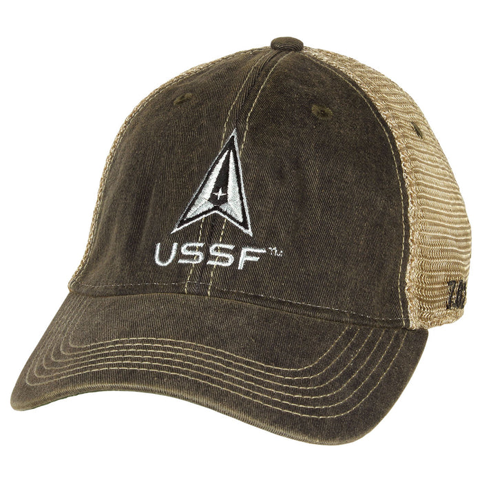 US Space Force Logo Vintage Trucker Hat