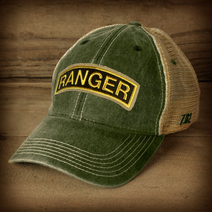 US Army Ranger Tab Vintage Trucker Hat