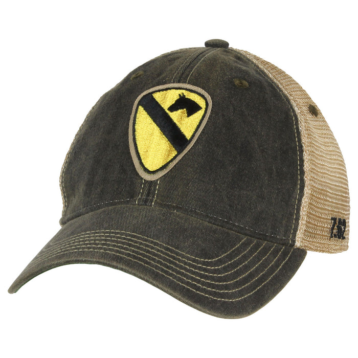 US Army 1st Cavalry Division Vintage Trucker Hat