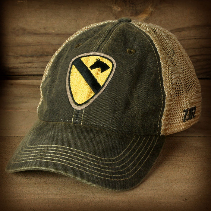US Army 1st Cavalry Division Vintage Trucker Hat