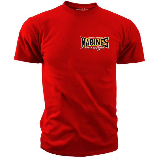 USMC First to Fight - Black Ink T-Shirt Charcoal