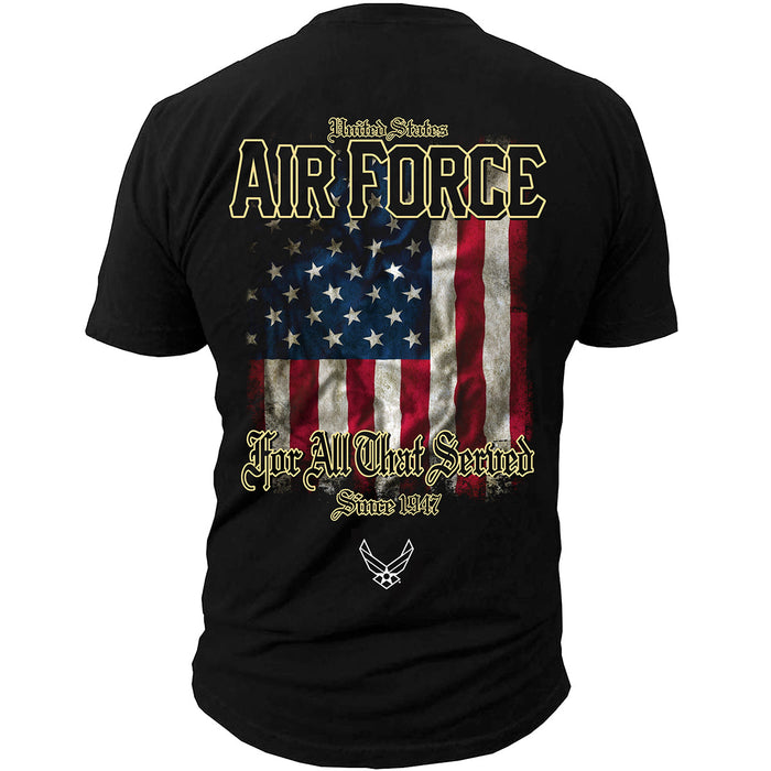 US Air Force For All That Served - Black Ink Men's T-Shirt