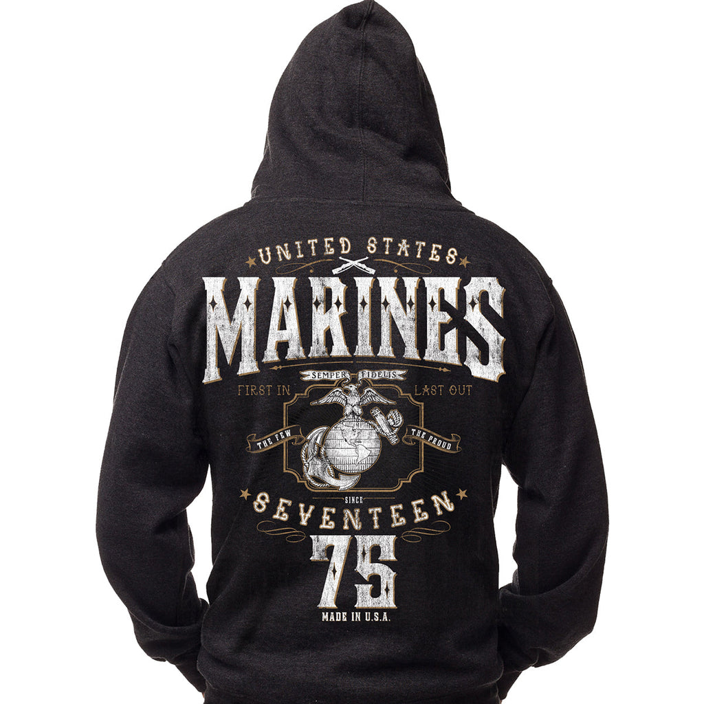 Marines Hoodie - USMC - Seventeen 75 Sweatshirt - Men's and Lady's