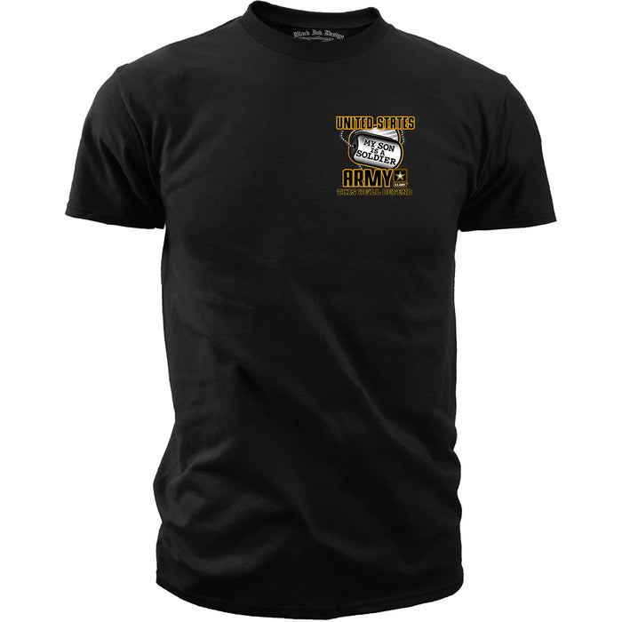 U.S. Army My Son is a Soldier - Black Ink Mens T-Shirt