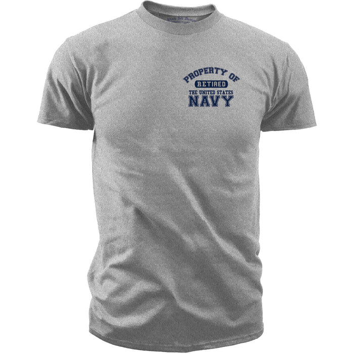 Navy T-Shirt - Property of the Navy Retired - Mens US Navy Shirt