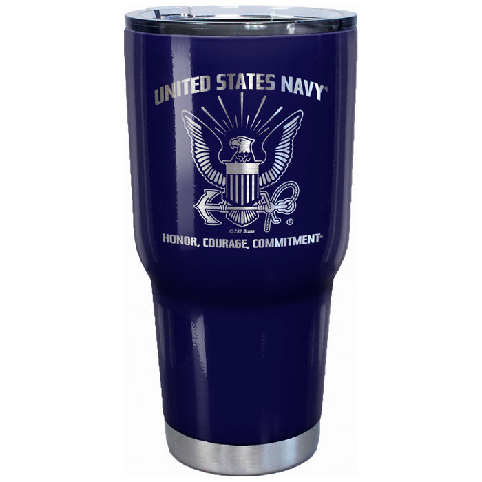 7.62 Design U.S. Navy Logo Laser Etched 32oz Travel Mug - Officially Licensed