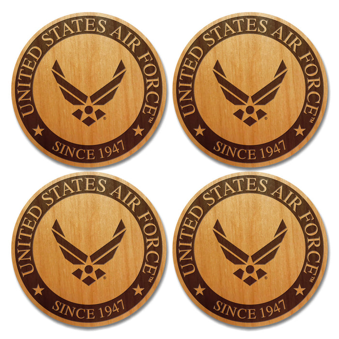 Usaf Coasters 7.62 Design U.S. Air Force Wood Coaster - Set of 4