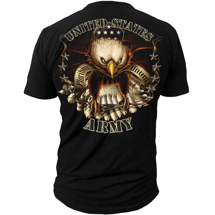US Army Eagle - Black Ink Mens T-Shirt