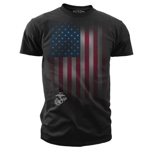 USMC T-Shirt - US Marines Corps Veteran Flag Men's Marine T-Shirt